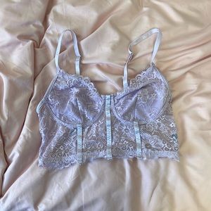 Pink/Purple lace cropped top